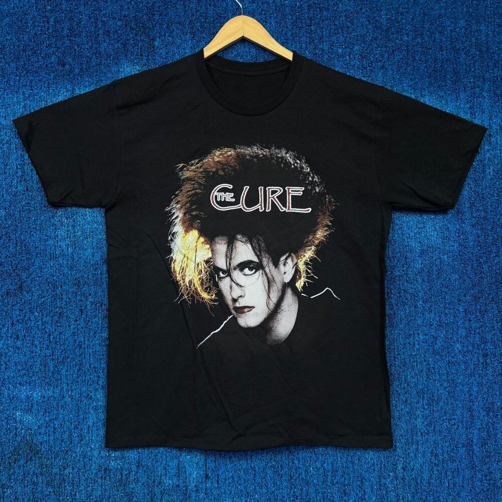 The Cure Robert Smith Portrait New Wave Gothic Band Tee L